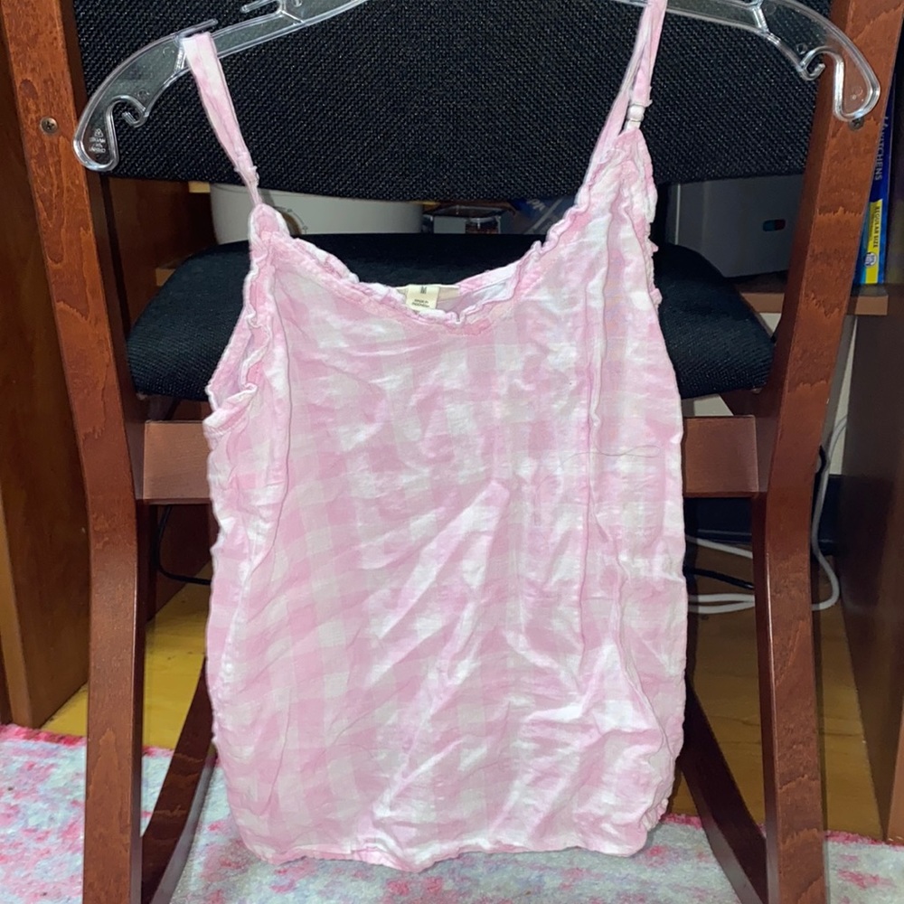 Pink Gingham Top